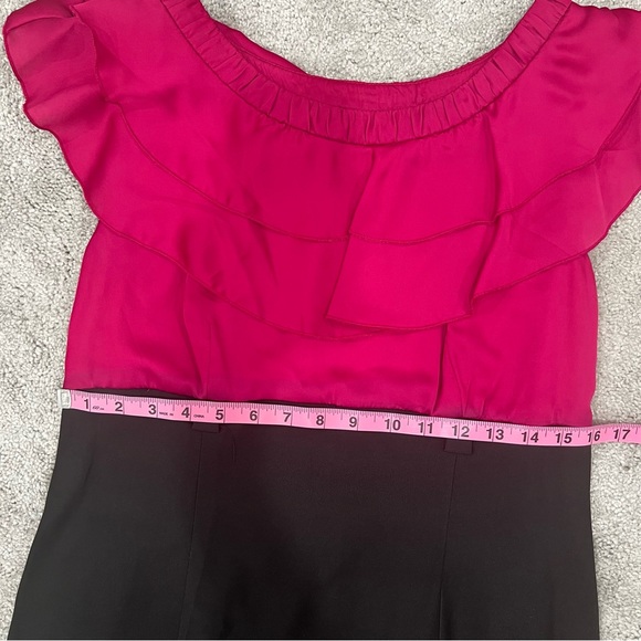 Dress Barn Women’s Sz 12 Fuchsia and Black Sheath Dress - Picture 4 of 10